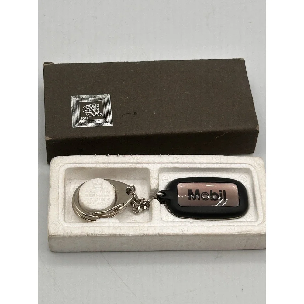 Vintage‎ German Aachen Two Part Keychain Mobil Advertising Keychain
